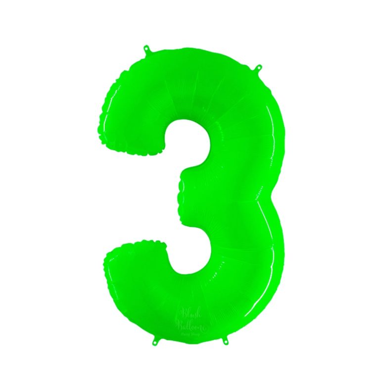 Giant Bright Lime Green Number Balloon - 40 Inches