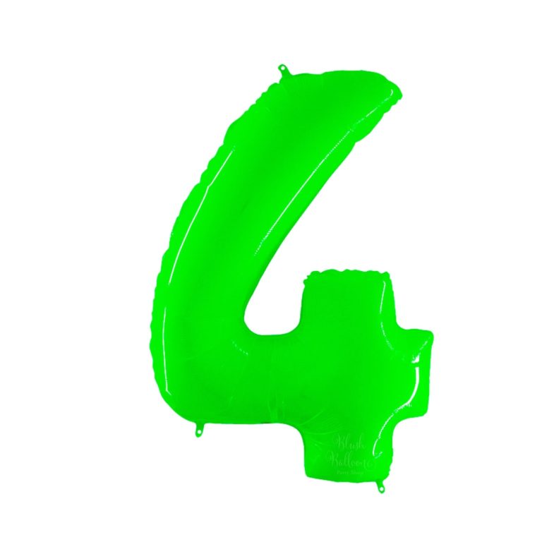 Giant Bright Lime Green Number Balloon - 40 Inches