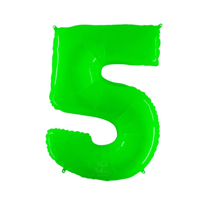 Giant Bright Lime Green Number Balloon - 40 Inches