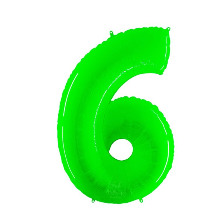 Giant Bright Lime Green Number Balloon - 40 Inches