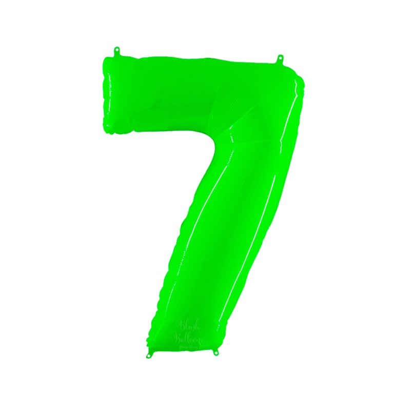 Giant Bright Lime Green Number Balloon - 40 Inches