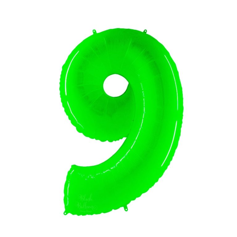 Giant Bright Lime Green Number Balloon - 40 Inches