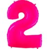 Giant Bright Pink Number Balloon - 40 Inches