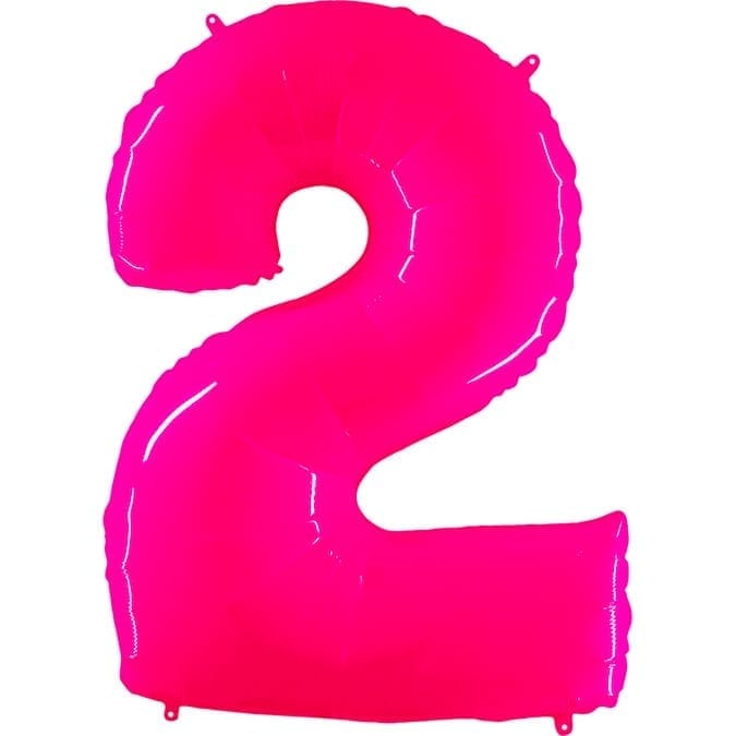 Giant Bright Pink Number Balloon - 40 Inches