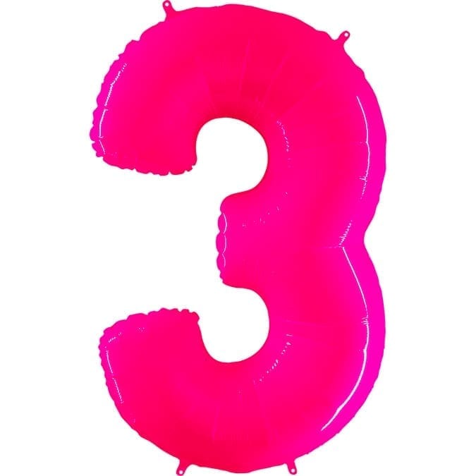 Giant Bright Pink Number Balloon - 40 Inches