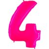 Giant Bright Pink Number Balloon - 40 Inches