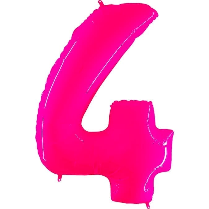 Giant Bright Pink Number Balloon - 40 Inches