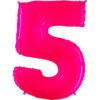 Giant Bright Pink Number Balloon - 40 Inches