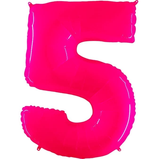 Giant Bright Pink Number Balloon - 40 Inches