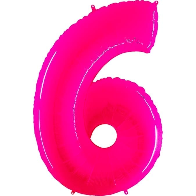 Giant Bright Pink Number Balloon - 40 Inches