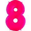 Giant Bright Pink Number Balloon - 40 Inches