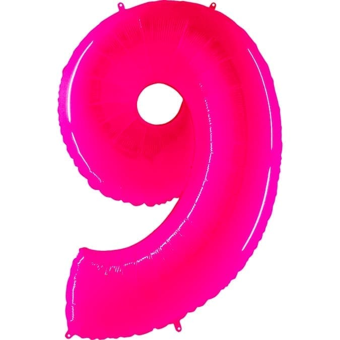 Giant Bright Pink Number Balloon - 40 Inches