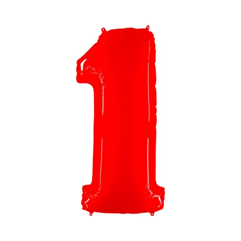 Giant Bright Red Number Balloon - 40 Inches