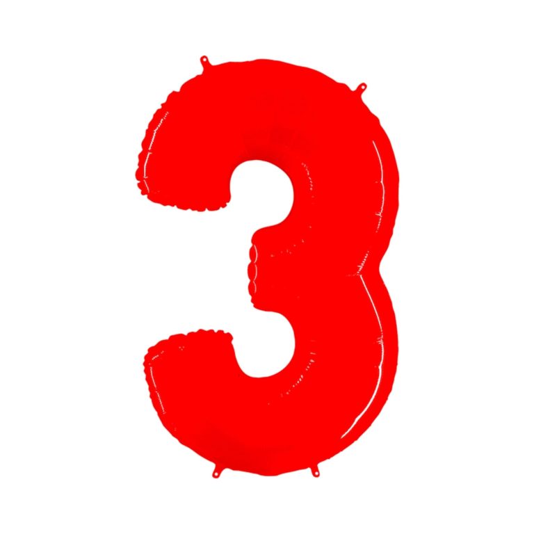 Giant Bright Red Number Balloon - 40 Inches