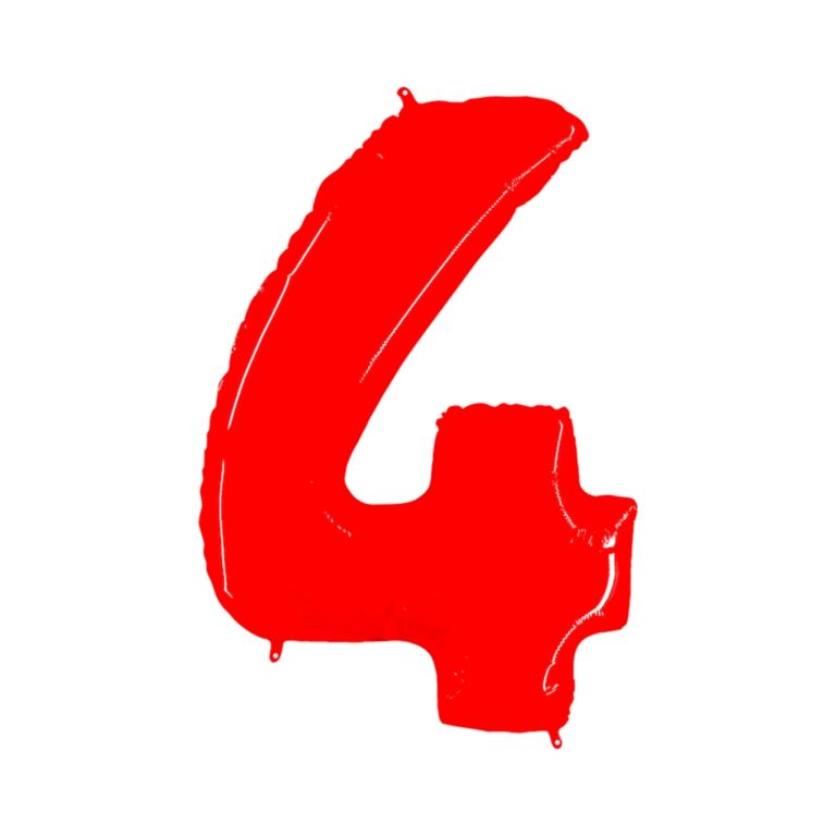 Giant Bright Red Number Balloon - 40 Inches
