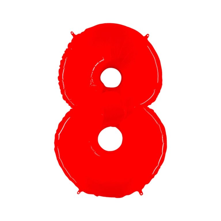 Giant Bright Red Number Balloon - 40 Inches