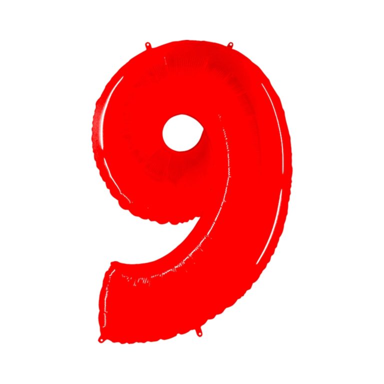 Giant Bright Red Number Balloon - 40 Inches
