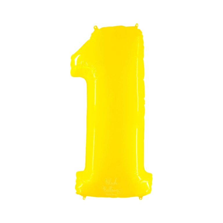 Giant Bright Yellow Number Balloon - 40 Inches