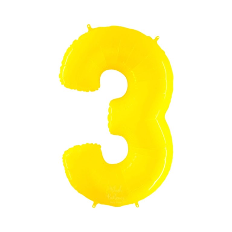 Giant Bright Yellow Number Balloon - 40 Inches