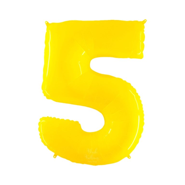 Giant Bright Yellow Number Balloon - 40 Inches