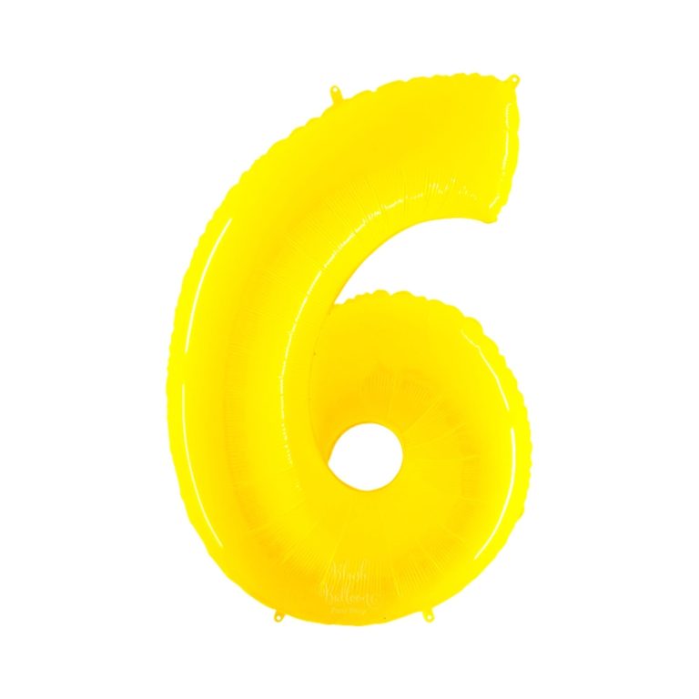 Giant Bright Yellow Number Balloon - 40 Inches