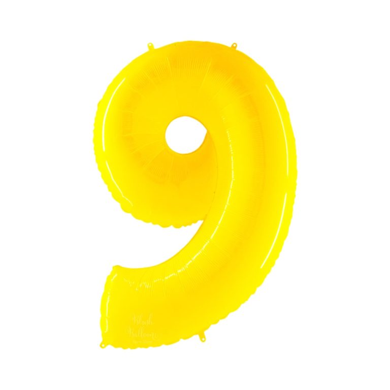 Giant Bright Yellow Number Balloon - 40 Inches