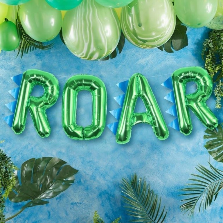 Dinosaur Party Roar Balloon Letters
