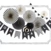 Black and White Party Fans