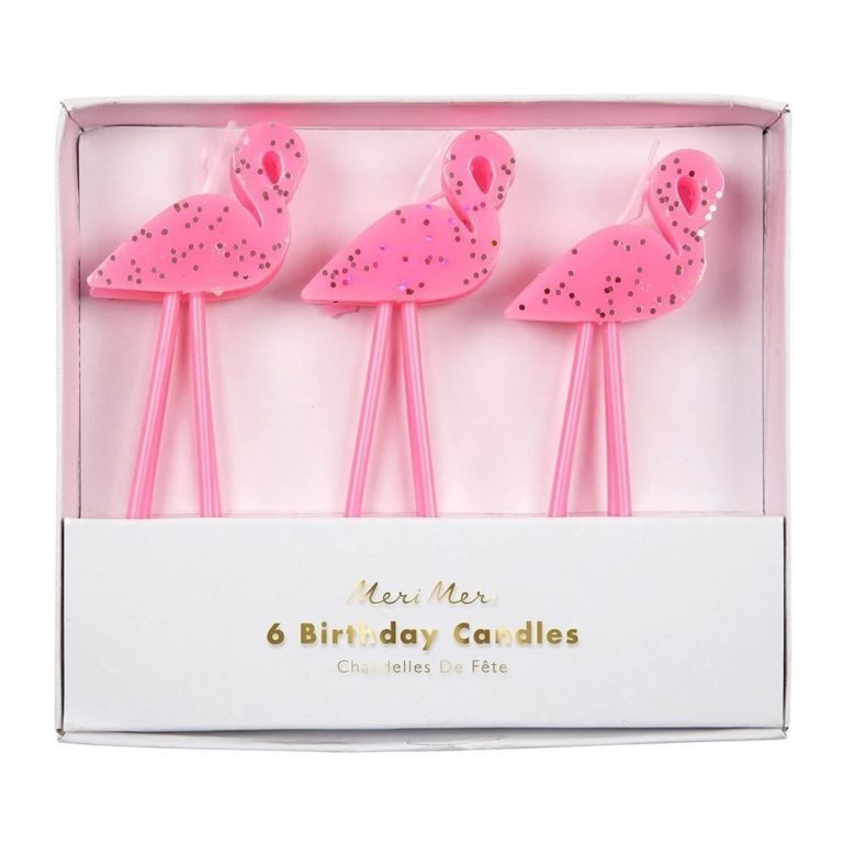 Flamingo Candles Set of 6