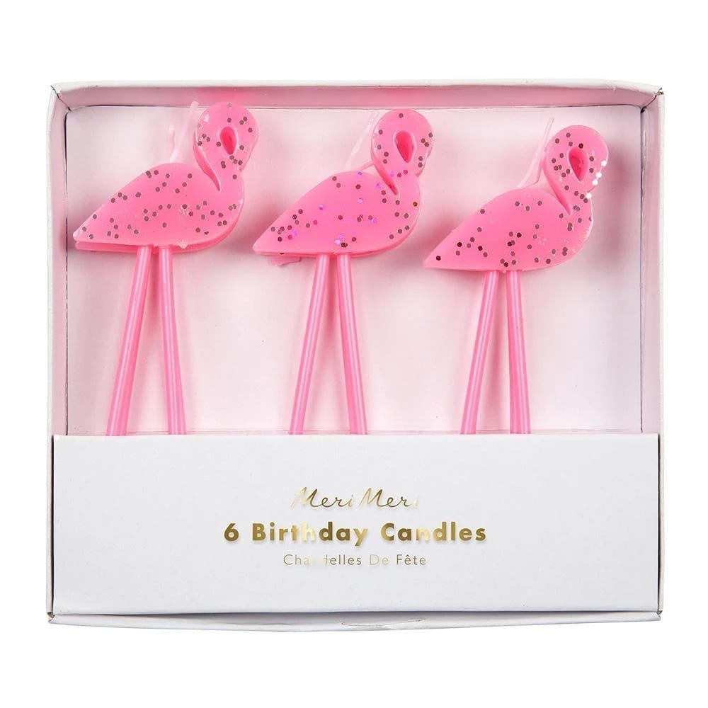 Flamingo Candles Set of 6