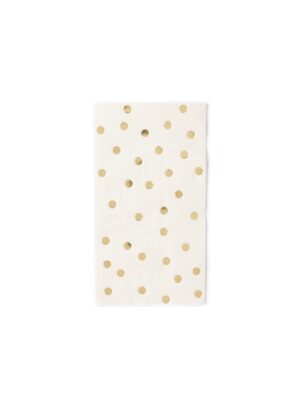 Cream Polka Dot Dinner Napkins