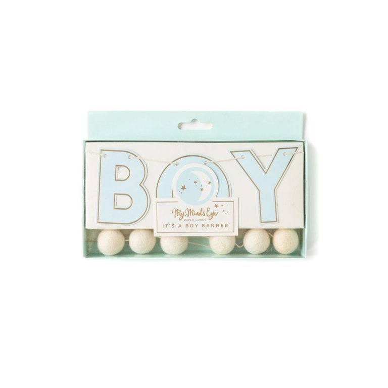 Baby Blue It's A Boy Banner