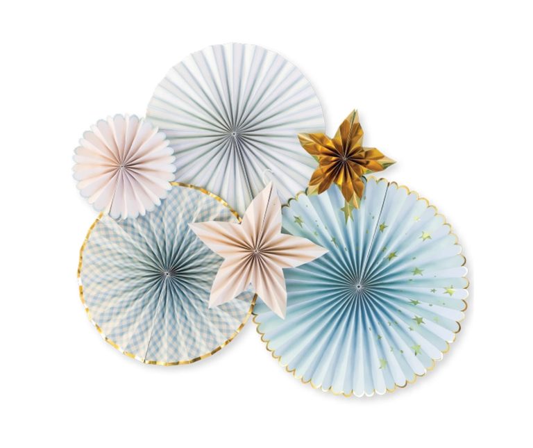 Baby Blue Party Fans