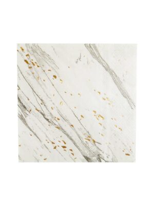 Blanc - White Marble Cocktail Paper Napkins
