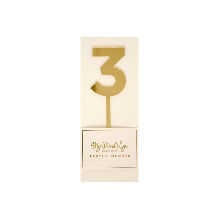 Gold Acrylic Cake Topper