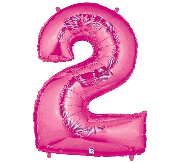 Giant Hot Pink Number Balloon - 40 Inches