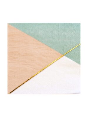 Desert Rose - Colorblock Cocktail Paper Napkins