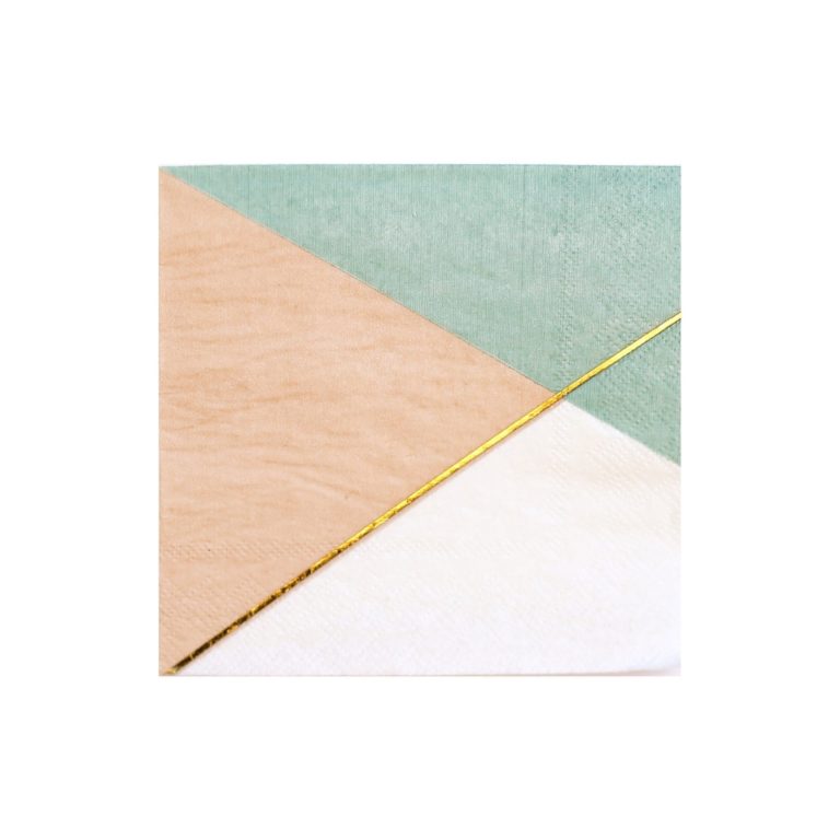 Desert Rose - Colorblock Cocktail Paper Napkins