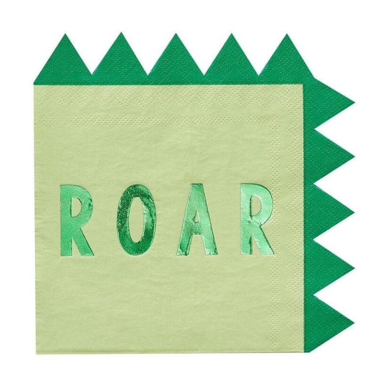 Dinosaur Spike Shaped Paper Napkins