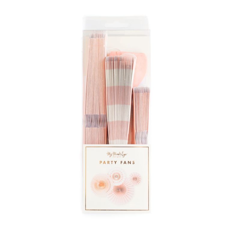 Coral Paper Fan Basics - Set of 4