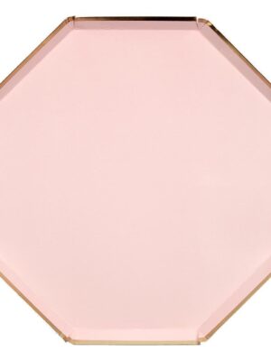 Dusty Pink Large Octagonal Plates