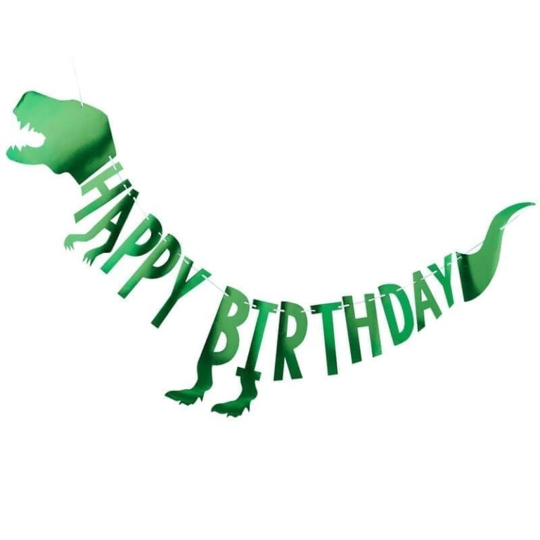 Dinosaur Party Happy Birthday Letter Banner