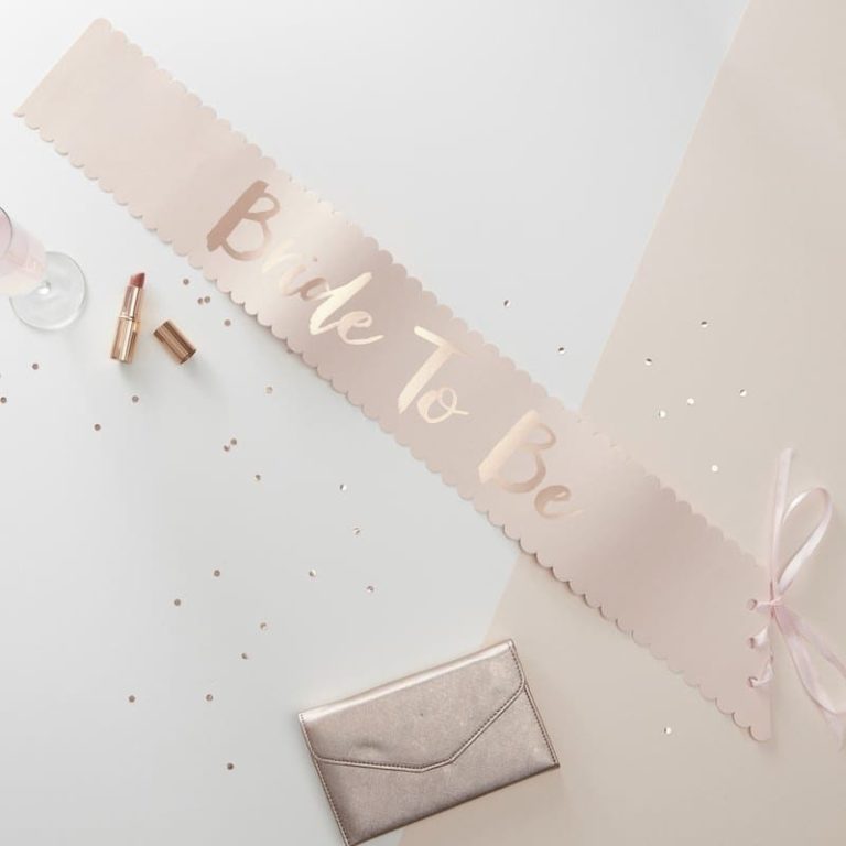 Blush Pink & Rose Gold Bride To Be Sash