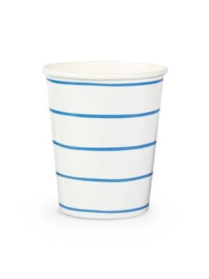Frenchie Striped Cups - Cobalt