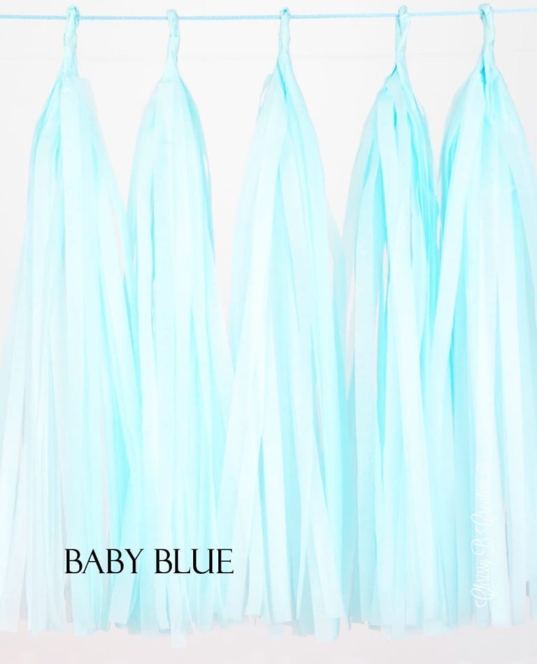 baby-blue.jpg DIY Tissue Tassels - Pack of 5 Pre-Cut Tassels