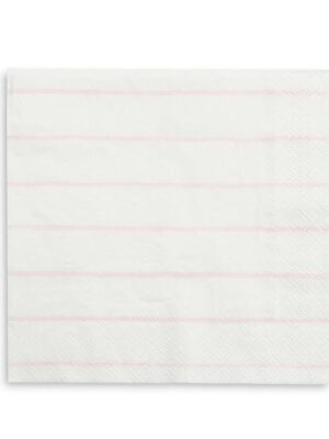 Frenchie Striped Large Napkins - Blush Pink