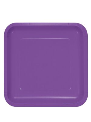 Amethyst Purple Square Dessert Plates