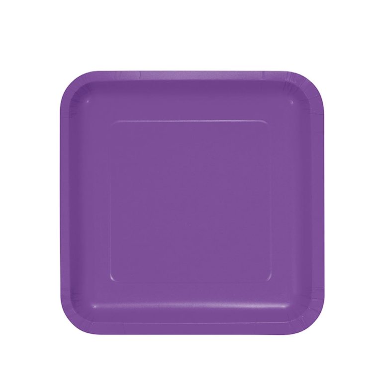 Amethyst Purple Square Dessert Plates