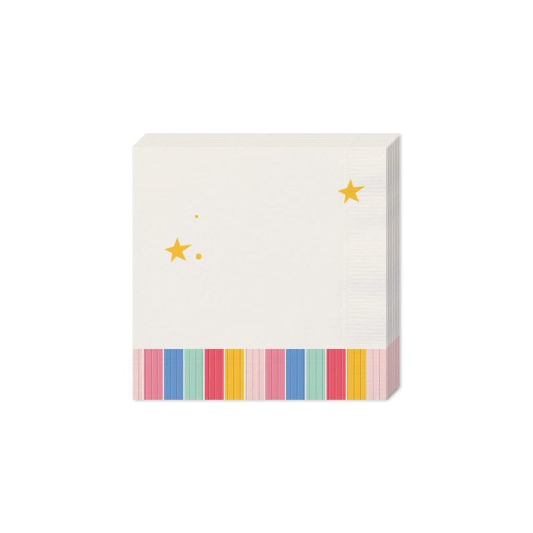 Magical Rainbow Fringed Cocktail Napkins