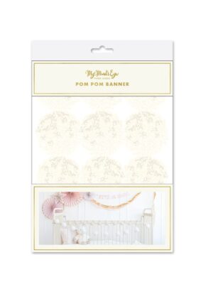 Cream Pom Pom Banner